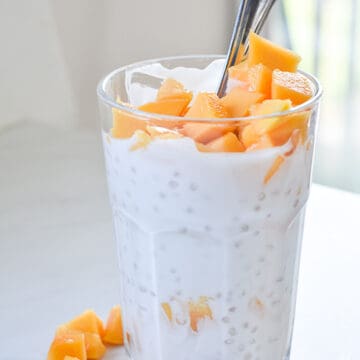Best summer mango sago recipe made with coconut milk -priyascurrynation.com