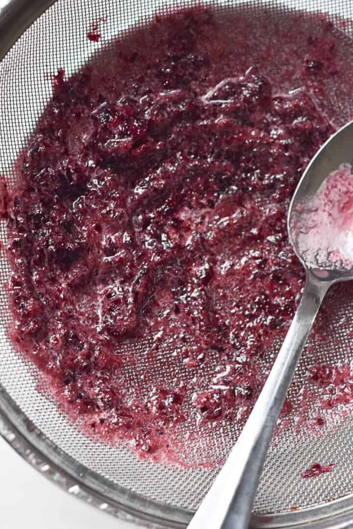 strain the blended mixture to make cherry cooler.