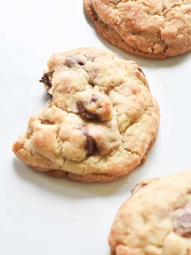 Soft, eggless, rich chocolate chip cookies