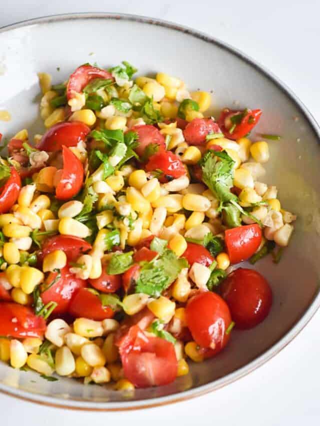 minimal summer corn salad