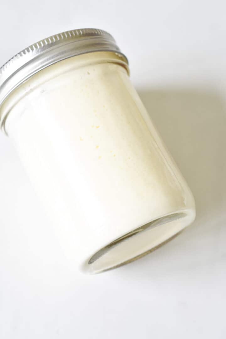 heavy cream in jar before butter