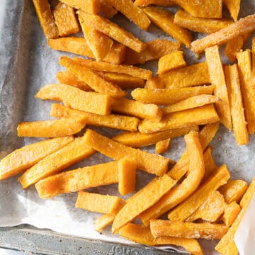 oven-baked butternut squash fries